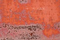 Old metal rusty background with cracked paint. Royalty Free Stock Photo