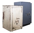 Old metal safe, fireproof document cabinet