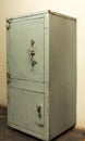 Old metal safe, fireproof document cabinet