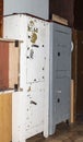 Old metal safe, fireproof document cabinet