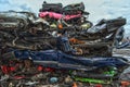 Old Metal on Scrapyard Royalty Free Stock Photo