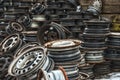Old Metal on Scrapyard Royalty Free Stock Photo
