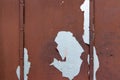 Old metal sheet with peeling paint Royalty Free Stock Photo