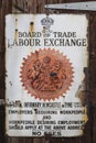 Old metal sign - Labour Exchange