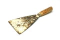 Old metal spatula isolated