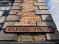 metal street sign on the corner of oxford street in scarborough yorkshire Royalty Free Stock Photo
