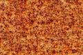 Old metal surface with rust spots, uniform texture background