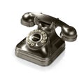 Old metal telephone (with clipping path and reflec