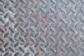 Old metal texture, aluminum plate pattern style of steel floor for background. Metal plate with bulges