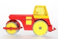 Old metal toy road roller Royalty Free Stock Photo