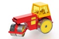 Old metal toy road roller #2 Royalty Free Stock Photo