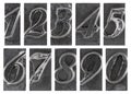 Old metal type numbers Royalty Free Stock Photo