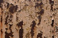 Old metal wall colored in brown. Royalty Free Stock Photo