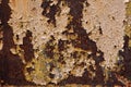 Old metal wall colored in brown. Background. Royalty Free Stock Photo