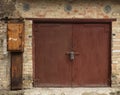 Old metal warehouse door Royalty Free Stock Photo