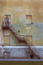 Old metalic rusty stairs