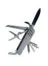 Old metallic swiss pocket knife Royalty Free Stock Photo