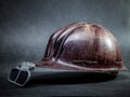 Old metallurgical helmet