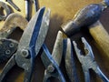 old metalwork tools workshop Royalty Free Stock Photo