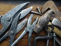 Old metalwork tools workshop Royalty Free Stock Photo