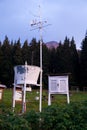 Old meteorogical weather station in the mountain Royalty Free Stock Photo