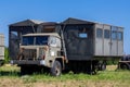 Old, military ambulance, field hospital truck.