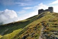 Old military base in Carpathian mountains Royalty Free Stock Photo