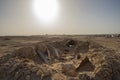 Old military bunker abandoned in remote african desert Royalty Free Stock Photo