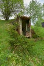 Old military bunker in forest Royalty Free Stock Photo