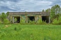 Old military bunker in forest Royalty Free Stock Photo