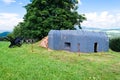 Old military bunker on the meadow Royalty Free Stock Photo