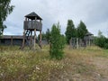 old military concentration camp. outdoor prison for prisoners