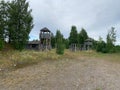 old military concentration camp. outdoor prison for prisoners