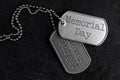 Old military dog tags - Memorial Day, Never Forget Royalty Free Stock Photo
