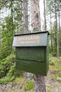 Old military field letter-box Sweden