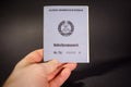 Old military ID card of the German Democratic Republic