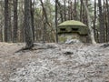 Old military infrastructure, bunker in the forest on the Hel Peninsula in Poland Royalty Free Stock Photo