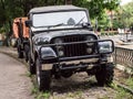 Old military jeep vehicle for rally offroad Royalty Free Stock Photo