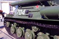 Old military machines shown in Moscow city center