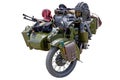 Old military motorcycle Royalty Free Stock Photo