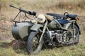 Old military motorcycle Royalty Free Stock Photo