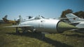 Old military plane. fighter, bomber. Housing, chassis, aircraft engines