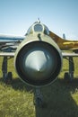 Old military plane. fighter, bomber. Housing, chassis, aircraft engines