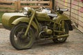 Old military russian motorcycle Royalty Free Stock Photo