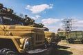 Old Military Truck Next To Big Military Radar Station Royalty Free Stock Photo