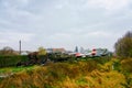 Old military vehicles and planes on the field