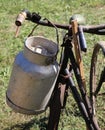 Old Milk Canister used by farmers to carry fresh milk Royalty Free Stock Photo