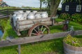 Old milk canisters in Zaandam, Netherlands