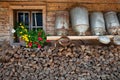 Old milk cans Royalty Free Stock Photo