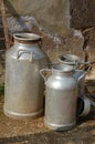 Old milk churns Royalty Free Stock Photo